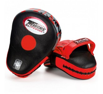 Боксерские ударные лапы Twins Special (PML-10 black/red)